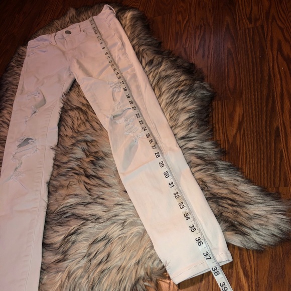 AMERICAN EAGLE Light Pink Hi-Rise Distress Jegging - Picture 5 of 9